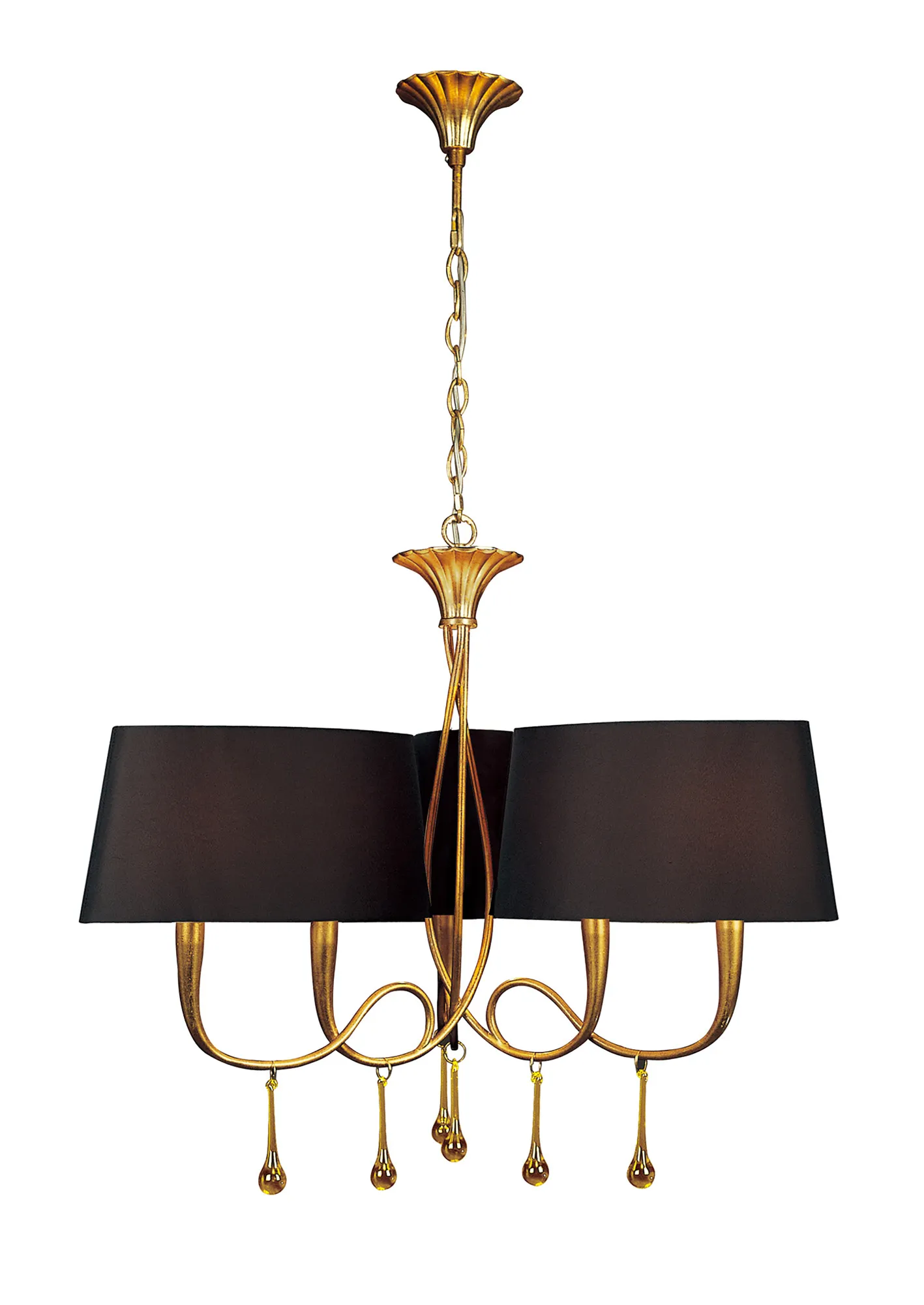 Paola Gold-Black Ceiling Lights Mantra Multi Arm Fittings Paola Gold-Black Ceiling Lights Mantra Multi Arm Fittings